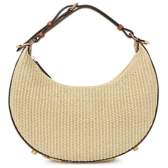 Fendi Handbags - FENDI FF Jacquard Shopper Tote Shoulder Bag Brown